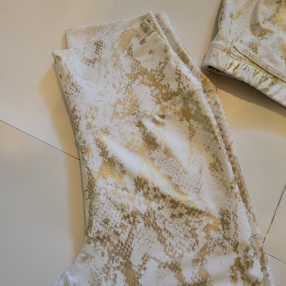 white and gold athleasure set - Picture 3 of 7